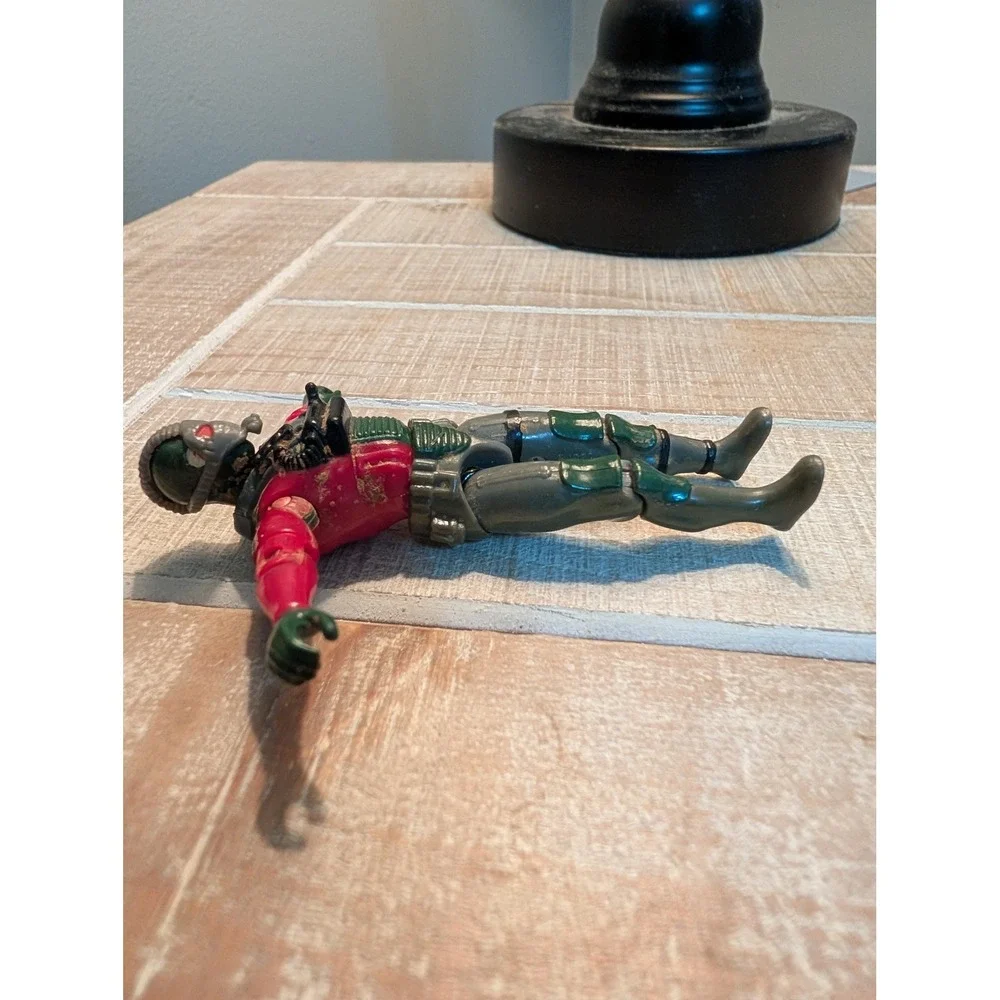 Vintage‎ GI Joe Style Action Figure Red Grey Green Pilot Astronaut 1990s Toy